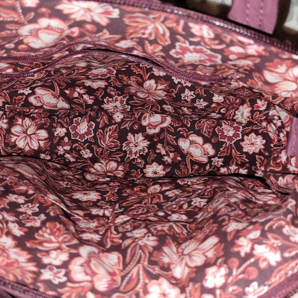 Vera Bradley pleated multi-strap satchel in mulled wine - Picture 3 of 4